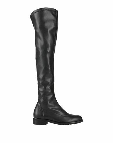 Divine Follie Woman Boot Black Soft Leather Cover