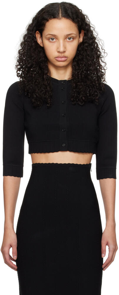 Victoria Beckham Black Cropped Cardigan Cover