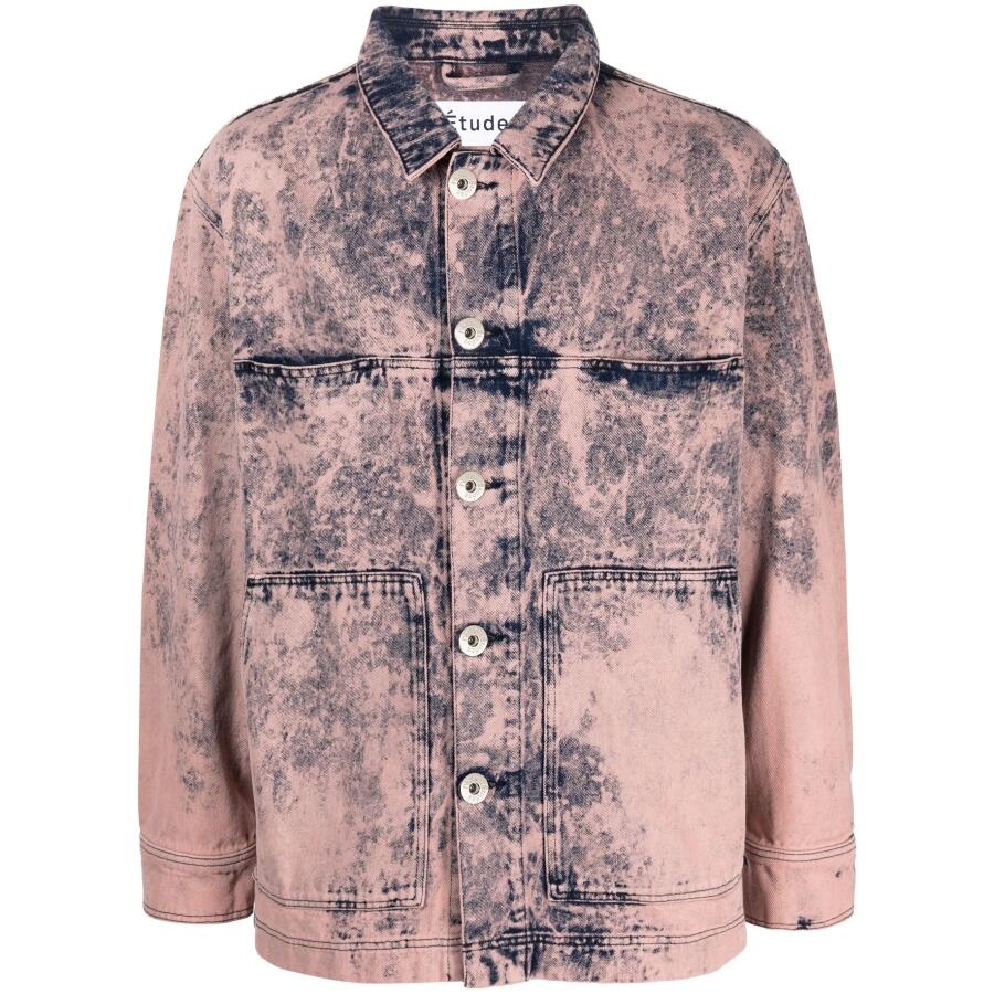 Etudes Hopper Overdye Denim Pink Shirt Jacket Cover