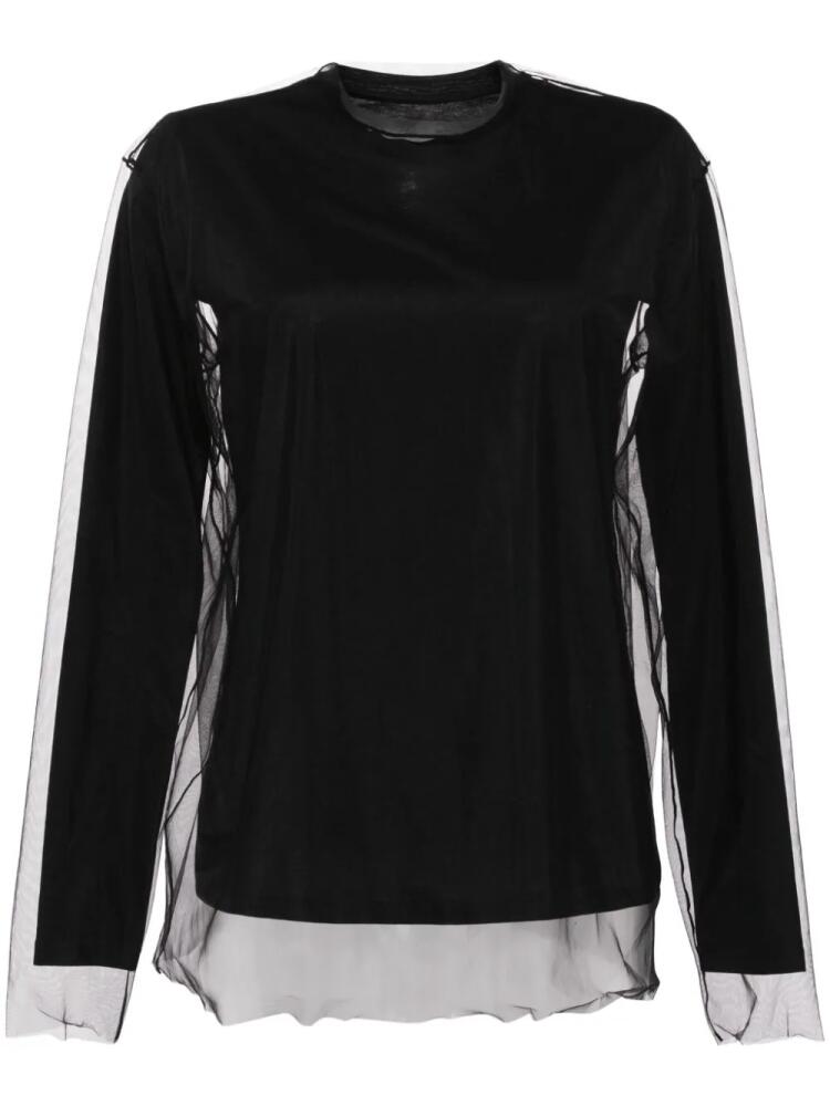 JNBY tulle long sleeves t-shirt - Black Cover