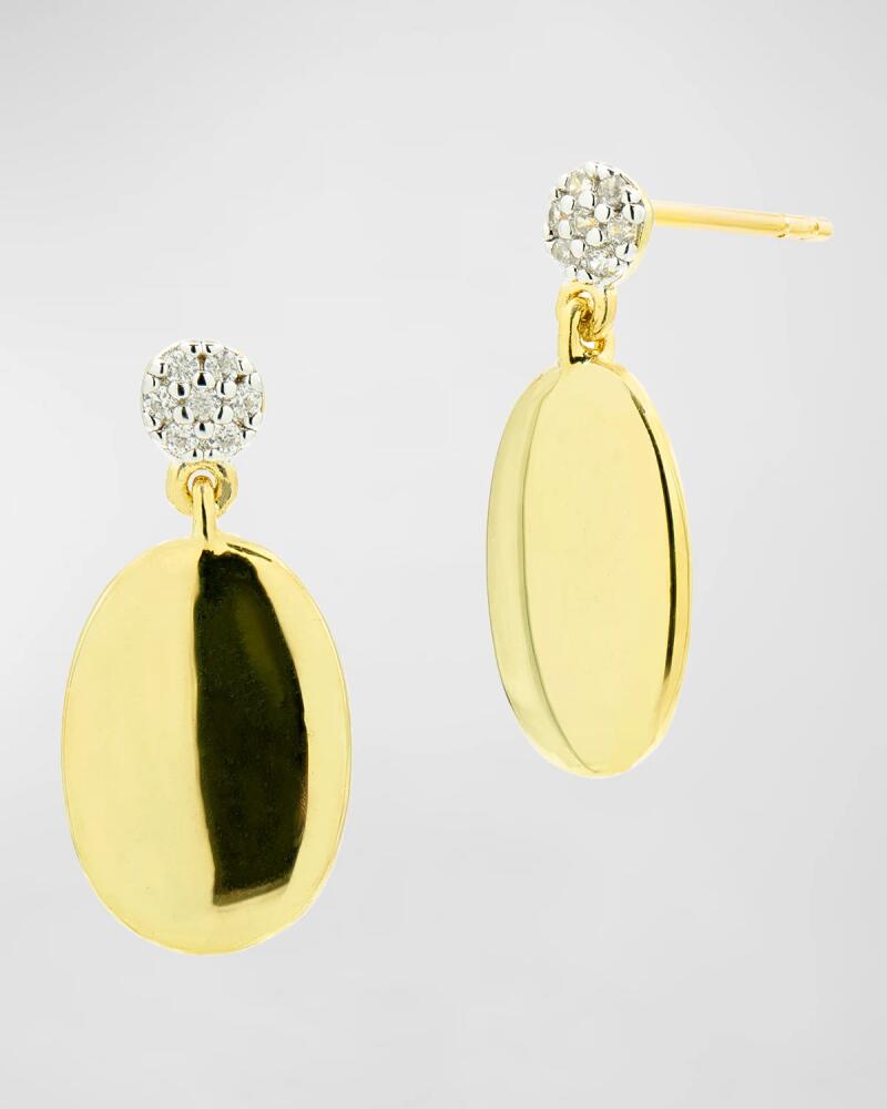 Freida Rothman Pave and Oval Drop Earrings Cover