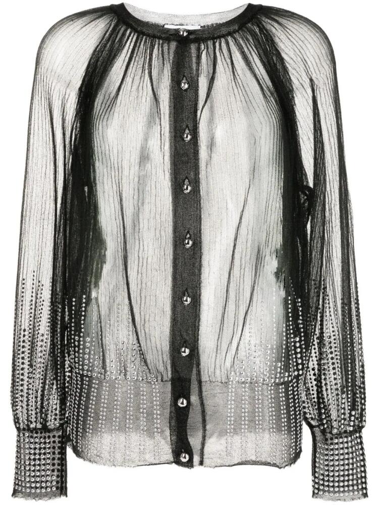 Rabanne beaded sheer cardigan - Black Cover