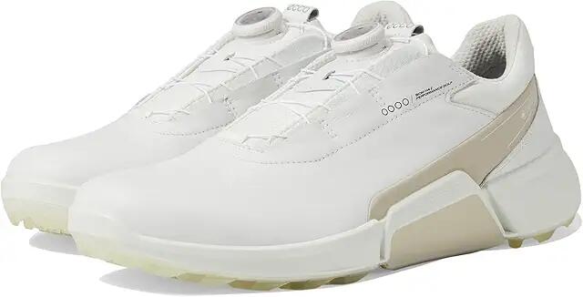 ECCO Golf Biom H4 Boa GORE-TEX(r) Waterproof Golf Hybrid Golf Shoes (White/Gravel Cow Leather) Men's Shoes Cover