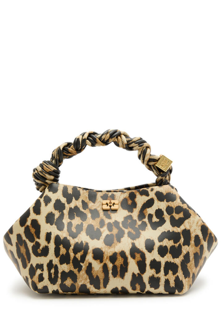 Ganni Bou Small Leopard-print top Handle bag Cover