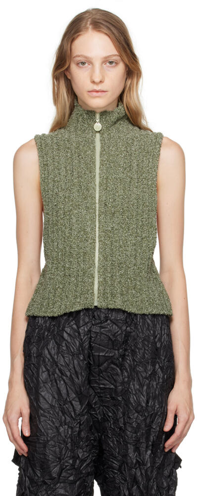 OPEN YY Khaki Zip Vest Cover