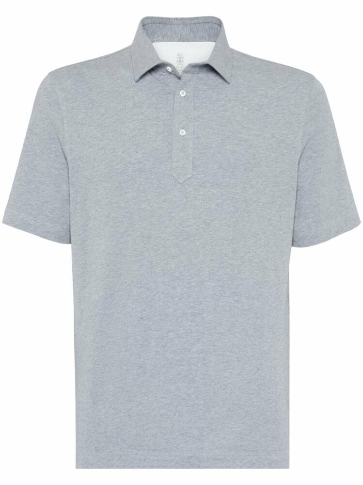 Brunello Cucinelli cotton polo shirt - Grey Cover