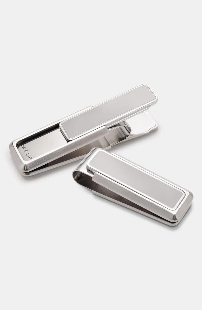 M-Clip Polished Border Money Clip in Silver Cover