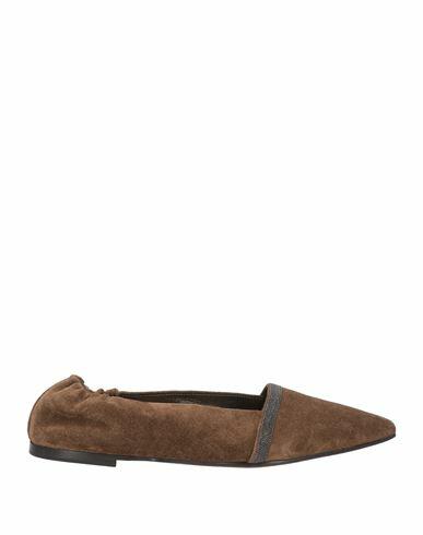 Brunello Cucinelli Woman Ballet flats Brown Soft Leather Cover