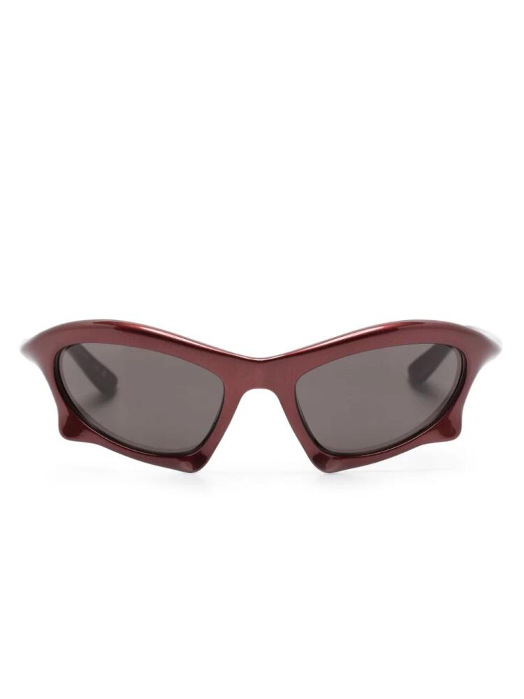 Balenciaga Eyewear Bar Rectangle-frame sunglasses - Red Cover