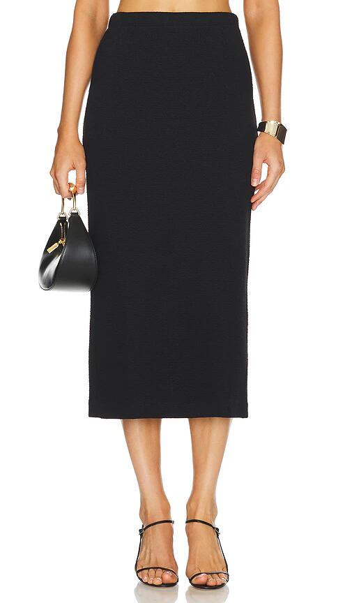 Enza Costa Textured Skirt in Black Cover