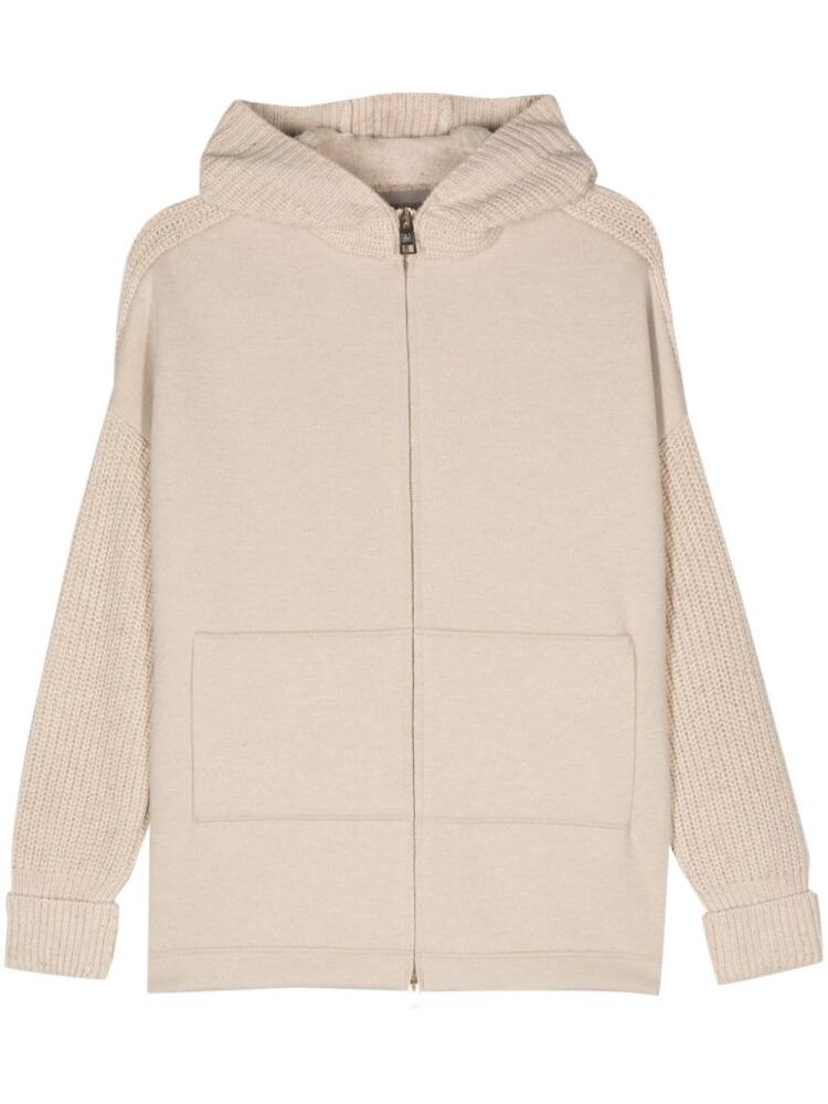 D.Exterior hooded cardigan - Neutrals Cover