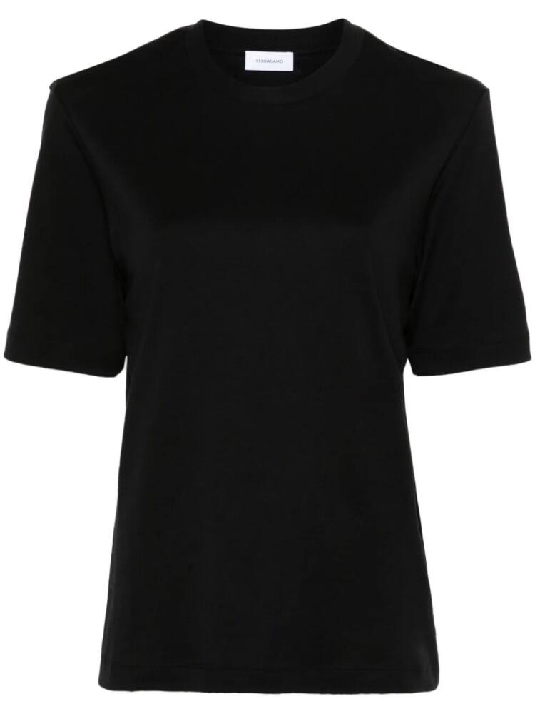 Ferragamo logo-patch T-shirt - Black Cover