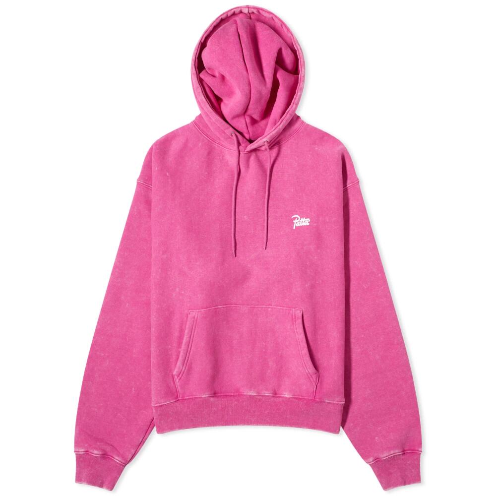 Patta Men's Basic Washed Hoodie in Fuchsia Red Cover