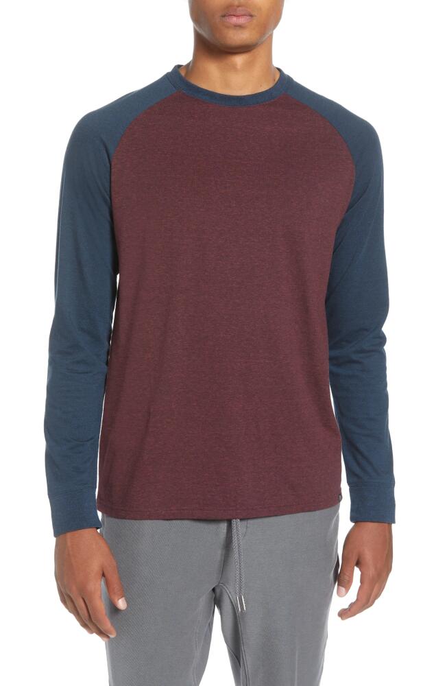 Threads 4 Thought Raglan Long Sleeve Crewneck T-Shirt in Maroon Rust/midnight Cover