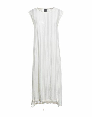 Lorena Antoniazzi Woman Midi dress Ivory Cotton, Polyester, Viscose Cover