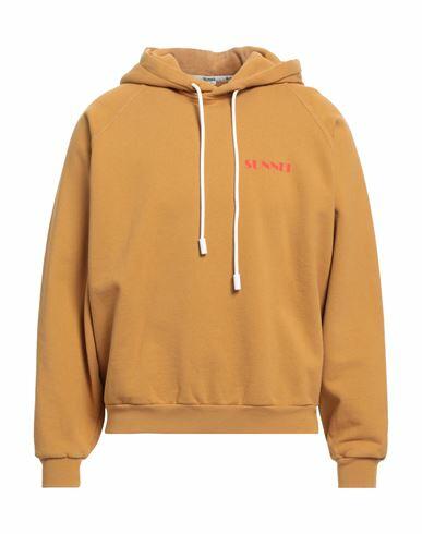 Sunnei Man Sweatshirt Ocher Cotton, Elastane Cover