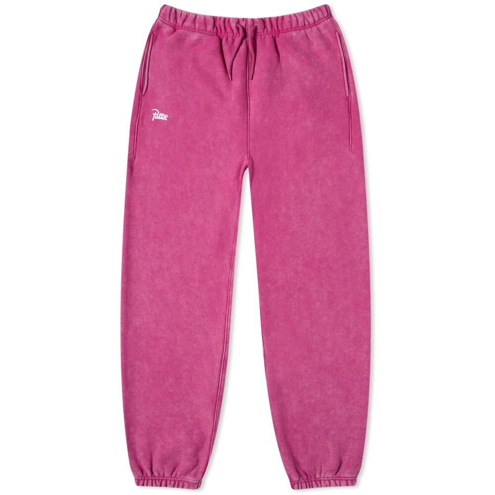 Patta Men's Basic Washed Sweat Pants in Fuchsia Red Cover