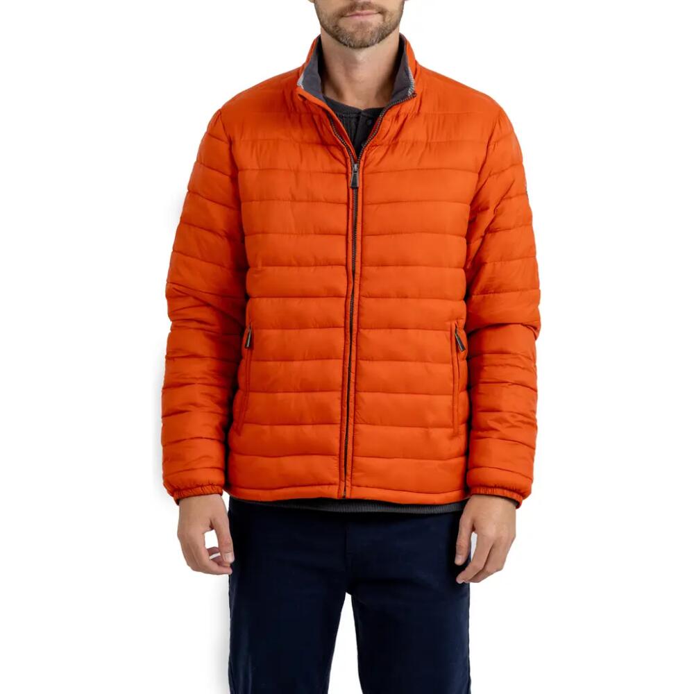 Rainforest Water Resistant Quilted Jacket in Orange Aspen Trial Cover