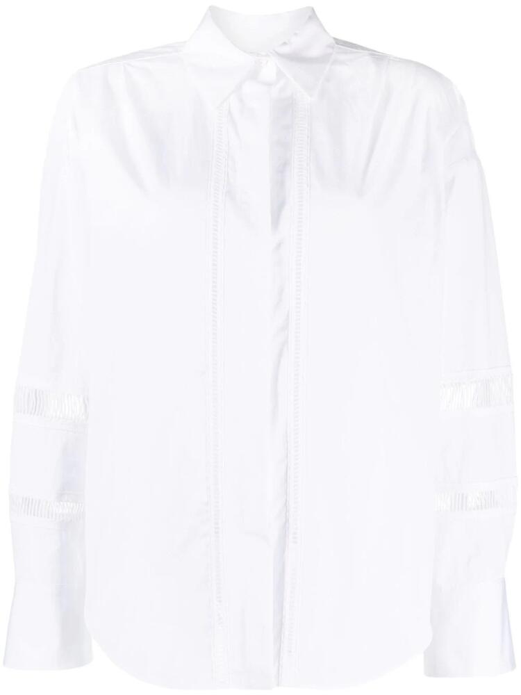 Lorena Antoniazzi long-sleeved cotton shirt - White Cover