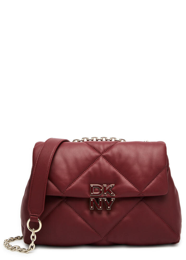 Dkny Hook Quilted Leather Cross-body bag - Burgundy Cover