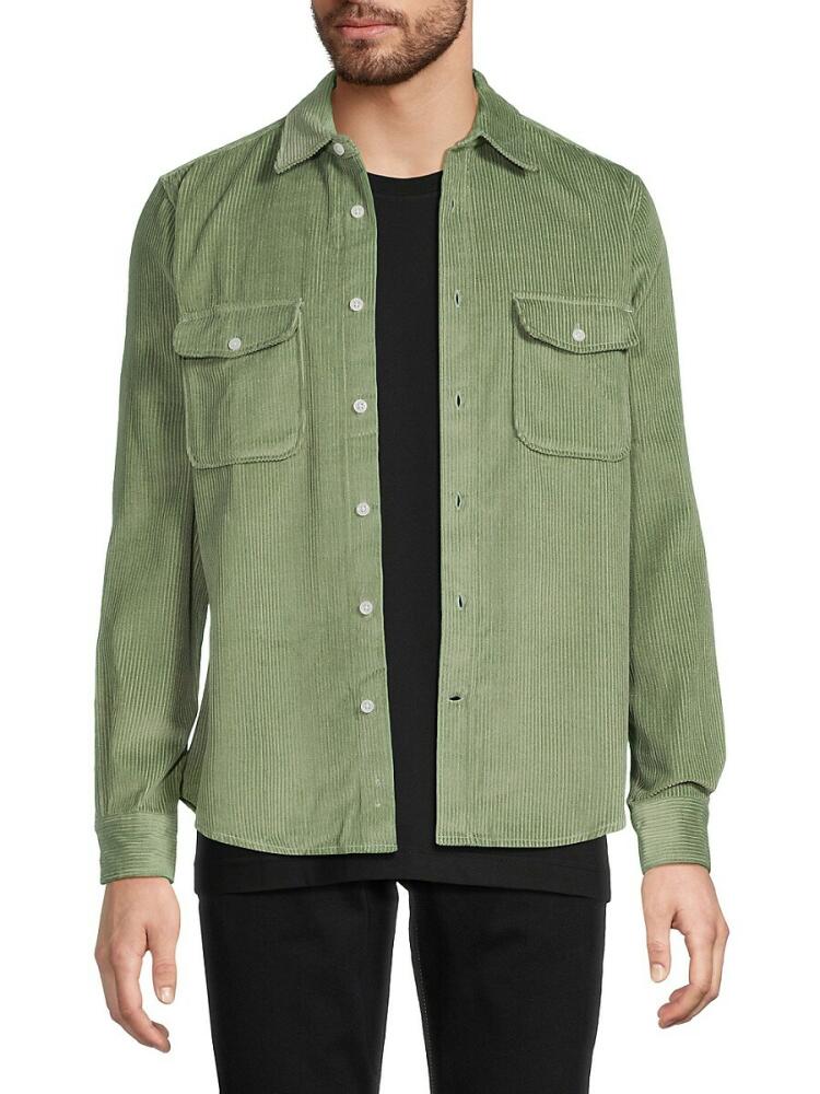 Reiss Men's Corduroy Overshirt - Sage Cover