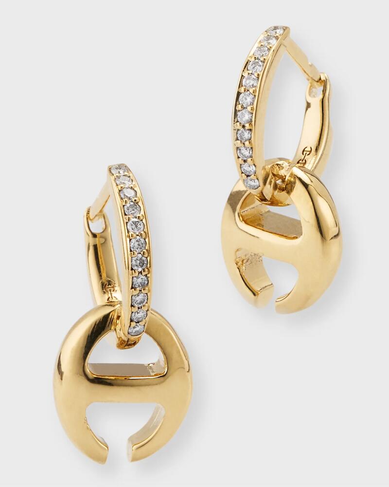 Hoorsenbuhs 18K Yellow Gold Klasp Earrings with Diamonds Cover