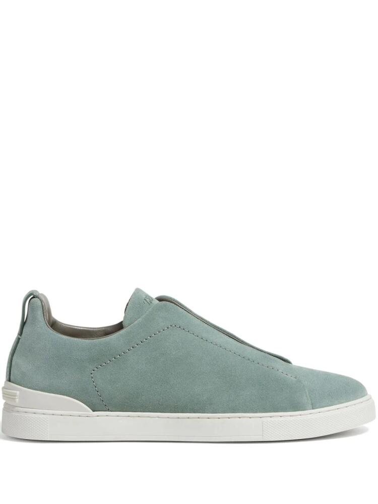 Zegna Triple Stitch suede sneakers - Green Cover