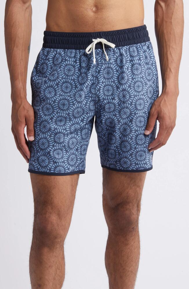 TravisMathew Banzai Bronzed Swim Trunks in Heather Total Eclipse Cover