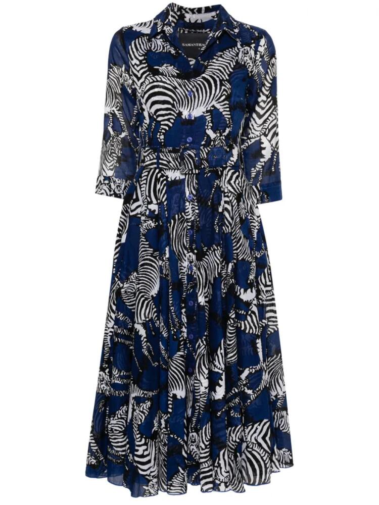 Samantha Sung Aster midi dress - Blue Cover