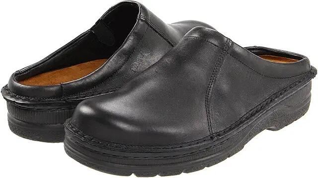 Naot Bjorn (Black Matte Leather) Men's Slip on Shoes Cover