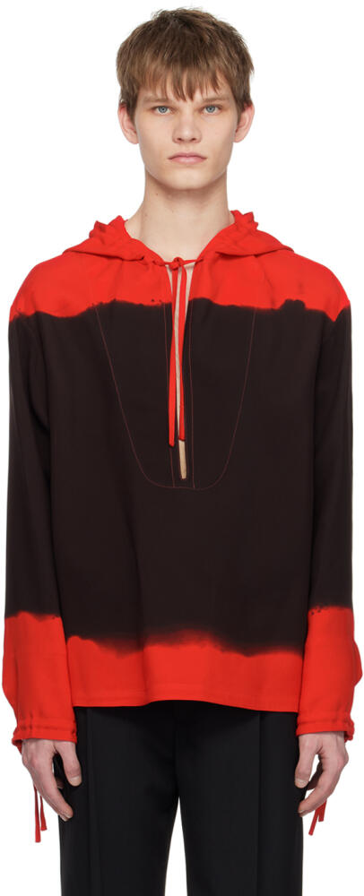 Ferragamo Red & Purple Drawstring Hoodie Cover