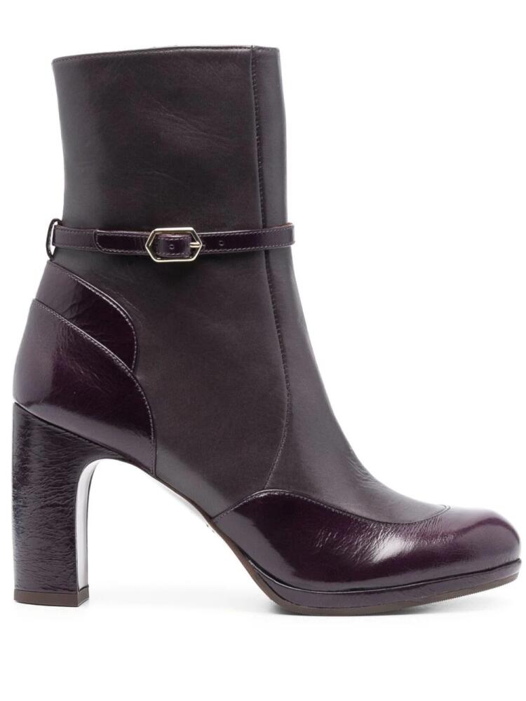 Chie Mihara Custor 100mm leather boots - Purple Cover