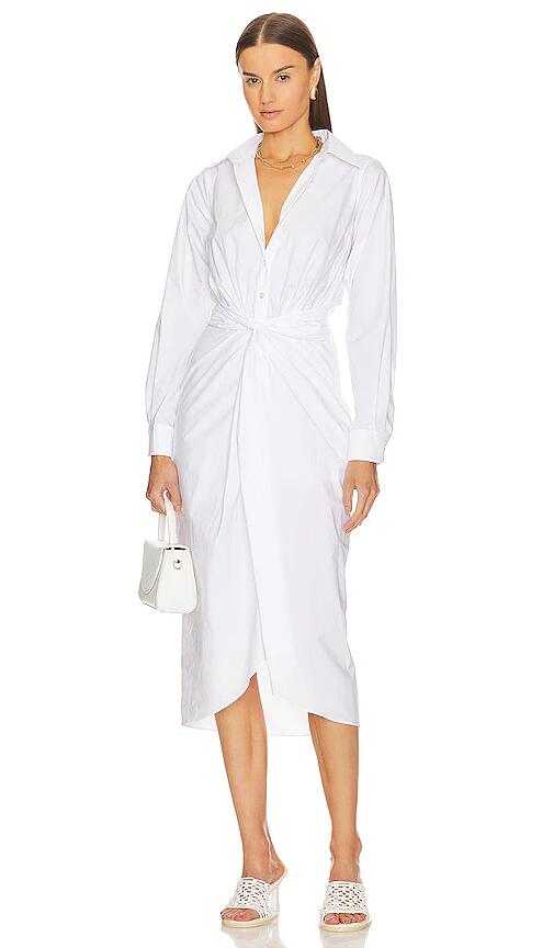 L'Academie Callie Midi Dress in White Cover