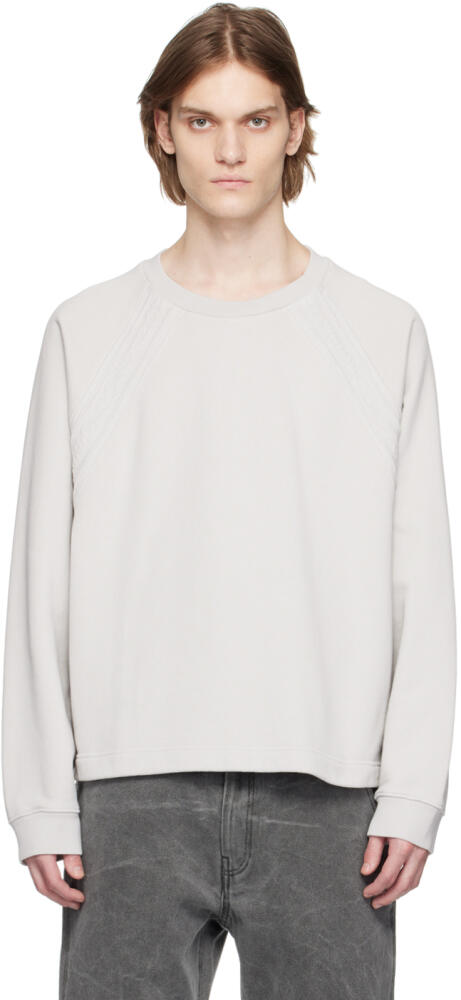 Acne Studios Gray Embossed Sweatshirt Cover