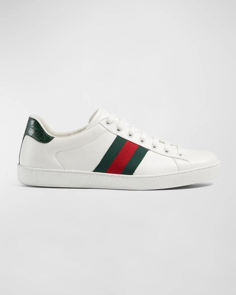 Gucci Men's New Ace Web Low-Top Sneakers Cover