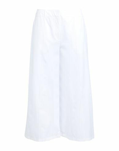 Moschino Woman Pants White Viscose, Cotton Cover