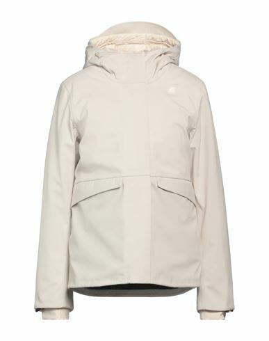 K-way Woman Jacket Beige Polyester, Polyurethane Cover