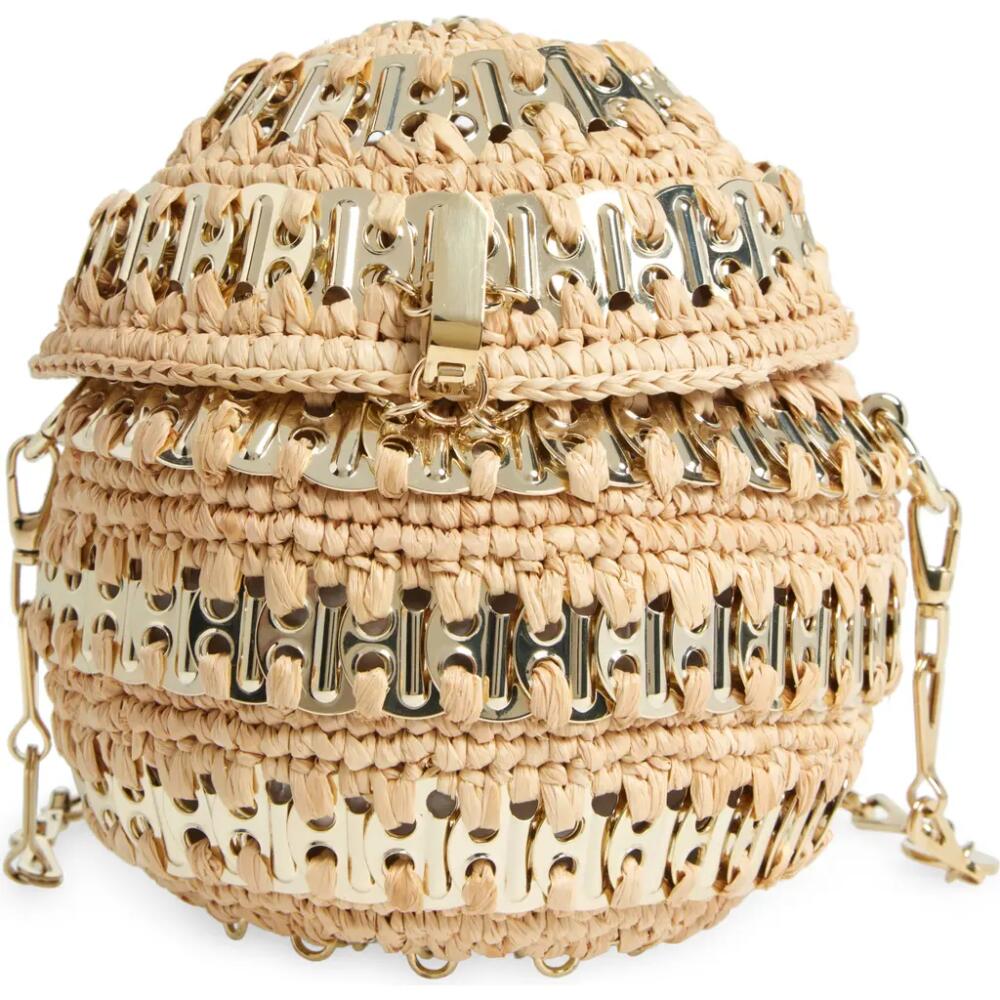 Rabanne 1969 Ball Raffia Shoulder Bag in Natural /Light Gold Cover