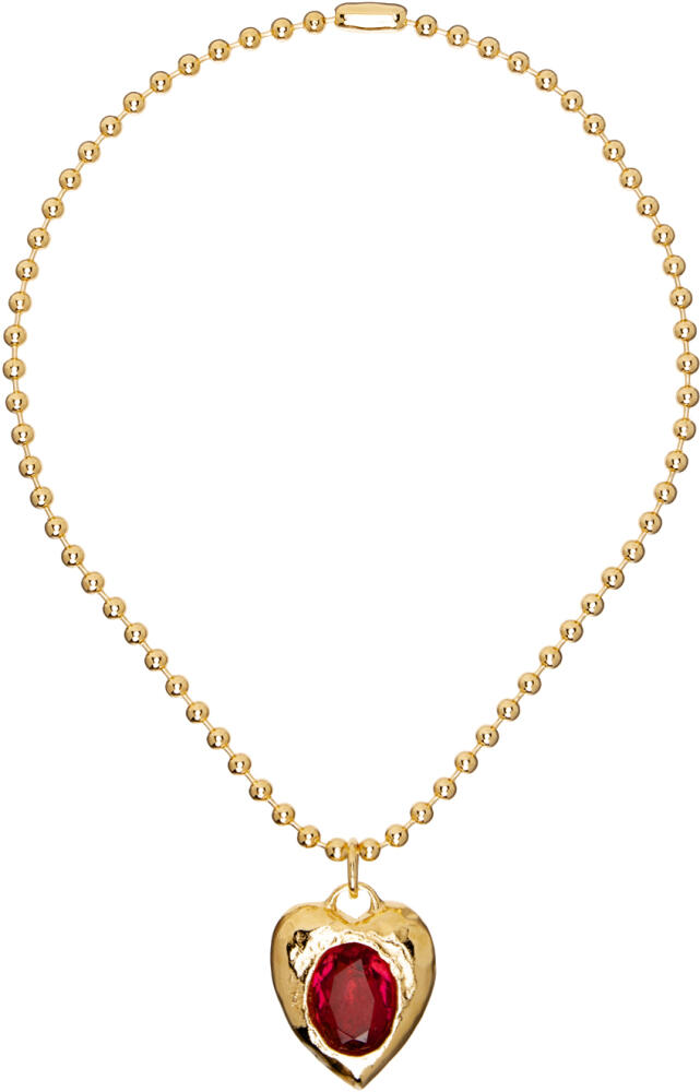 Mondo Mondo Gold & Red Pacha Necklace Cover