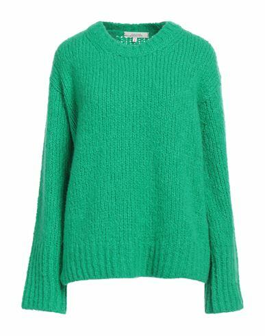 Dorothee Schumacher Woman Sweater Green Cashmere, Silk Cover