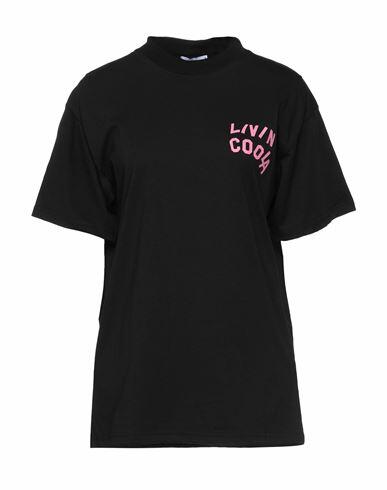 Livincool Woman T-shirt Black Cotton Cover