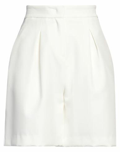 Hinnominate Woman Shorts & Bermuda Shorts White Polyester, Elastane Cover