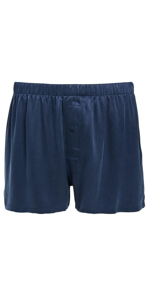 Lunya Washable Silk Boxers Deep Blue Cover