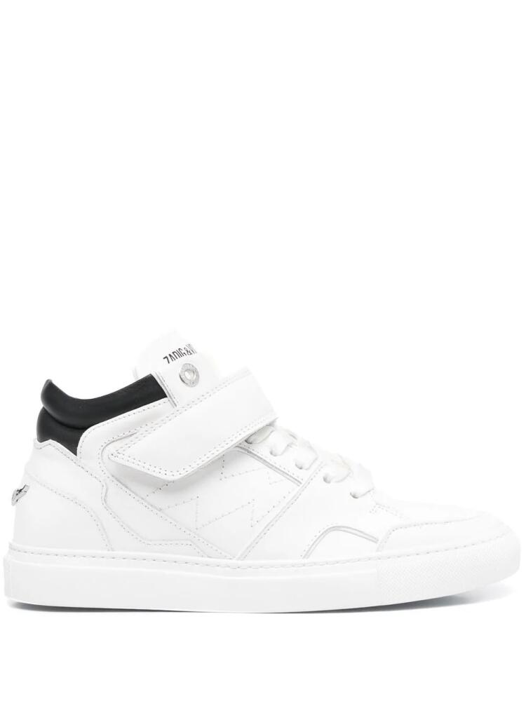 Zadig&Voltaire logo-print touch-strap sneakers - White Cover