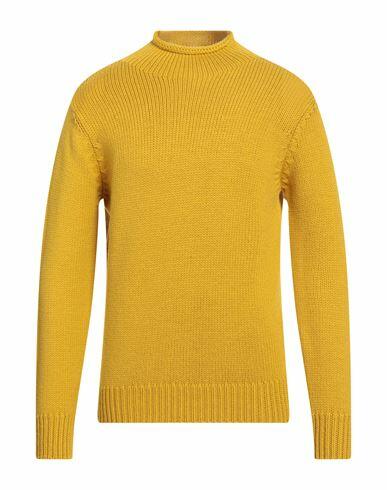 Filippo De Laurentiis Man Turtleneck Ocher Merino Wool Cover