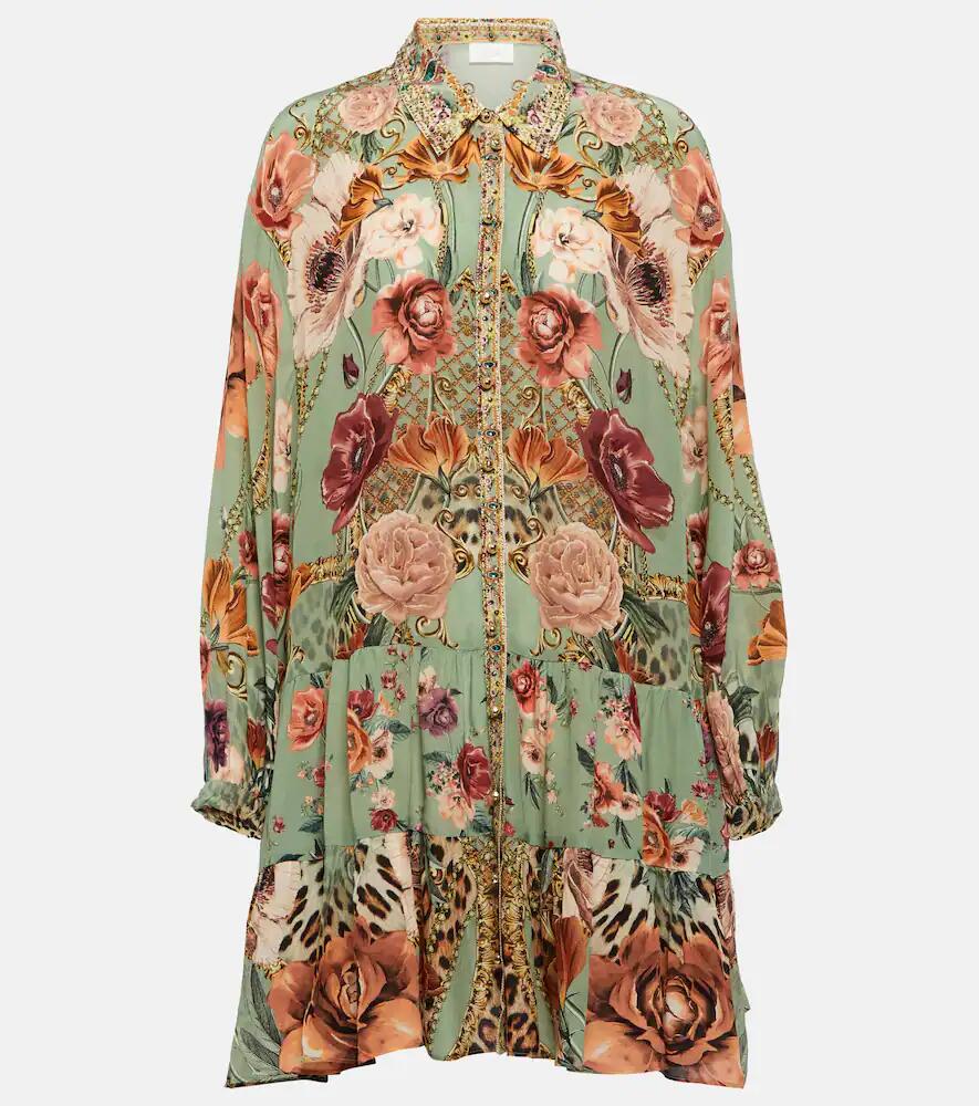 Camilla Floral embellished silk minidress Cover