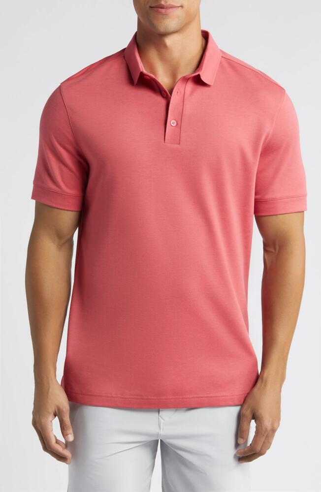 Mizzen+Main Kent Solid Performance Polo in Light Pastel Red Cover