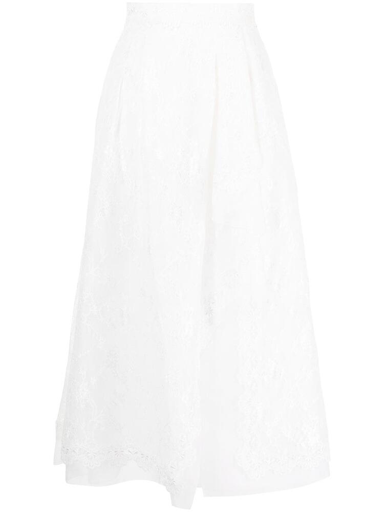 SHIATZY CHEN asymmetric draped skirt - White Cover