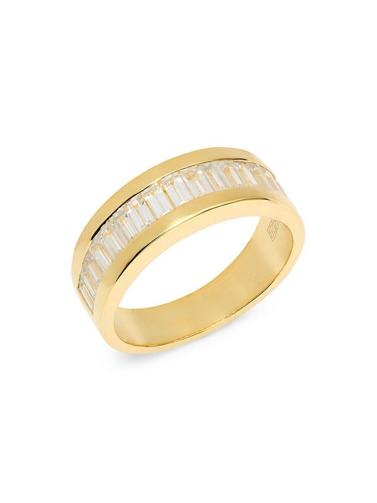 Effy Men's 14K Goldplated Sterling Silver & Zircon Ring Cover