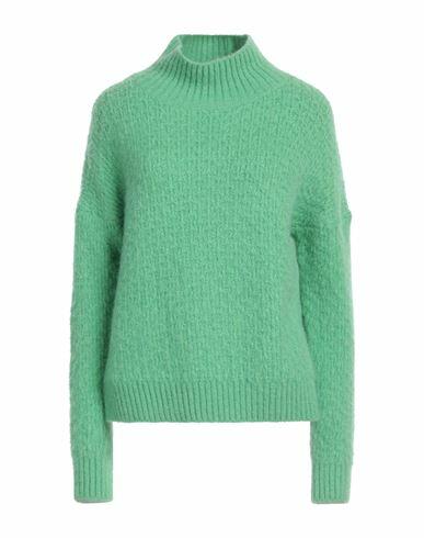 Maje Woman Turtleneck Green Acrylic, Polyamide, Mohair wool, Wool, Elastane Cover